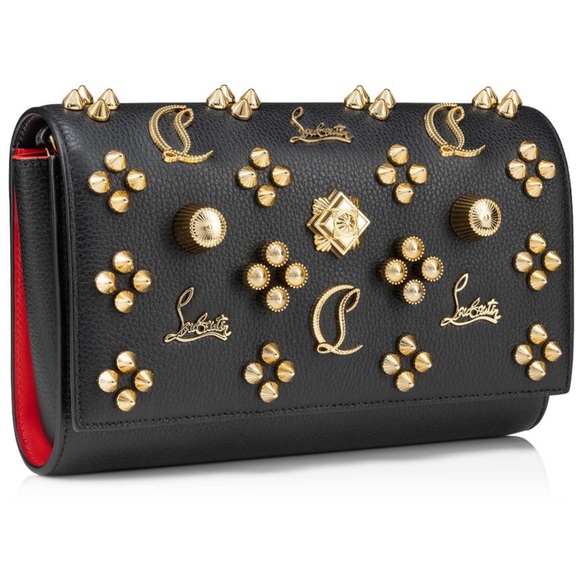 🆕😍🔥 CHRISTIAN LOUBOUTIN Paloma Loubinthesky Studs Clutch Bag - Picture 11 of 16